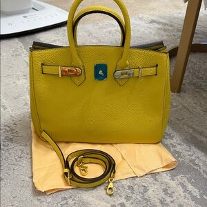 Yellow Leather Handbag